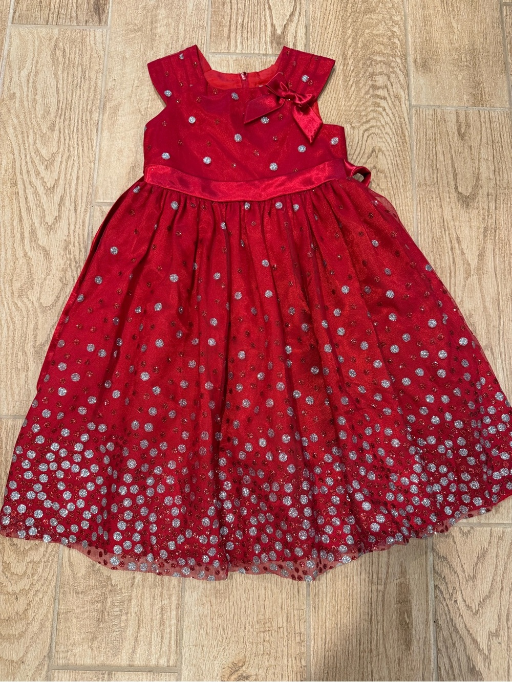 Red Sparkle Party Dress for Girls